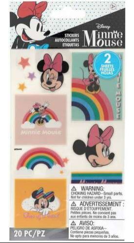 מדבקות - Disney MINNIE MOUSE RAINBOW Stickers